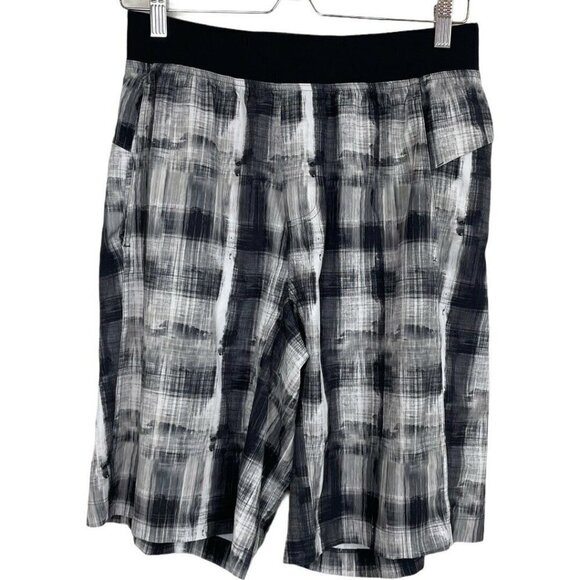 Lululemon Drawstring Pull On Plaid M Shorts - Picture 7 of 7